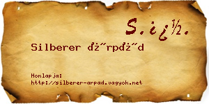 Silberer Árpád névjegykártya